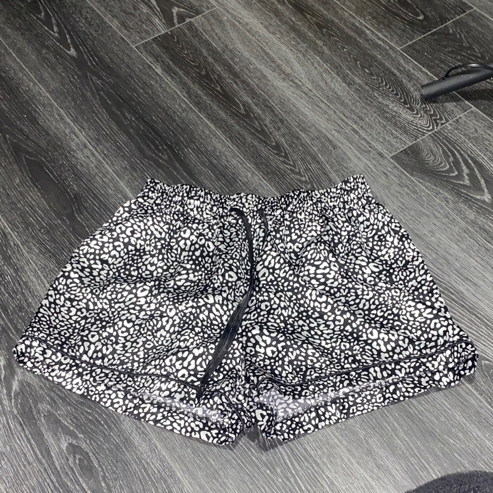 Black & White Leopard Print Shorts